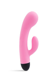 Zucchero Sfilato, vibratore rabbit rosa di MySecretCase, con design soffice e dolce come un marshmallow. Stimola contemporaneamente pareti vaginali e clitoride per un’esperienza di piacere totale