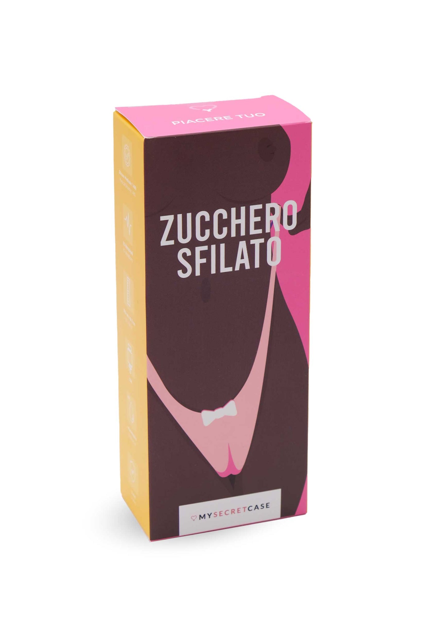 Zucchero Sfilato, vibratore rabbit rosa di MySecretCase, con design soffice e dolce come un marshmallow. Stimola contemporaneamente pareti vaginali e clitoride per un’esperienza di piacere totale